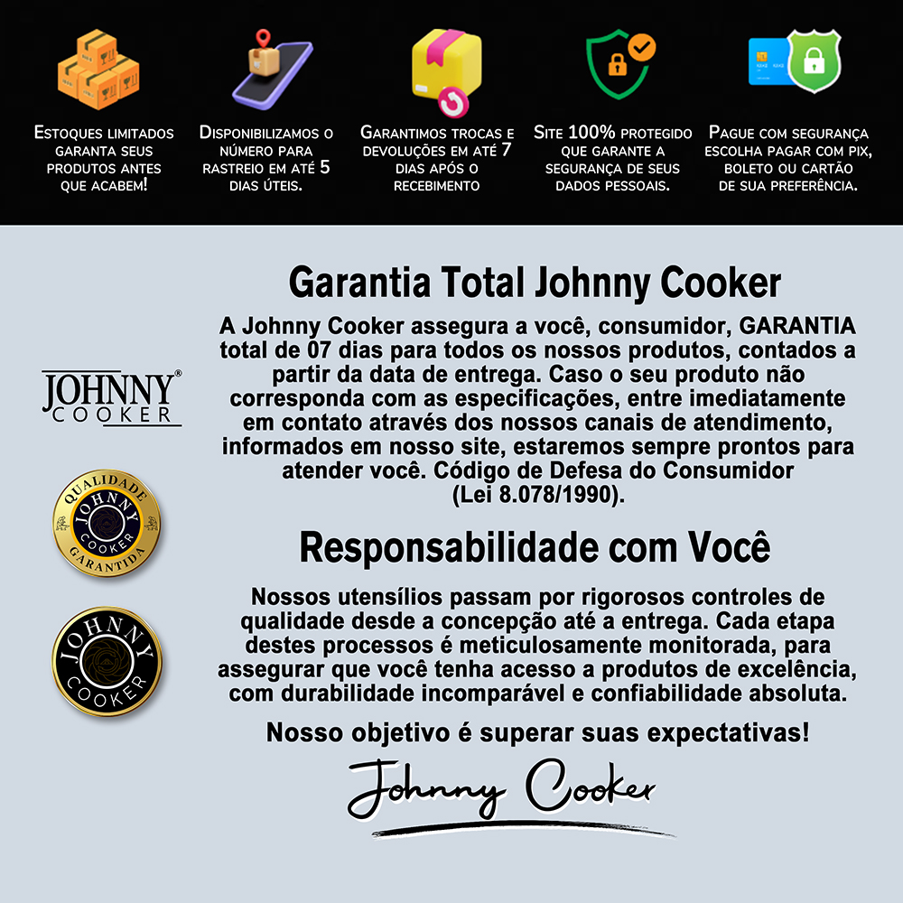 Garantia de qualidade Johnny Cooker